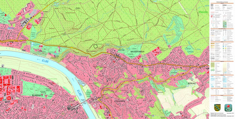 Staatsbetrieb Geobasisinformation und Vermessung Sachsen Loschwitz, Dresden, Stadt (1:10,000 scale) digital map