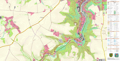 Staatsbetrieb Geobasisinformation und Vermessung Sachsen Löthain, Käbschütztal (1:10,000 scale) digital map