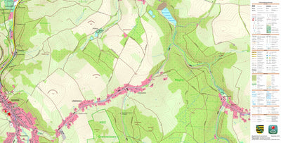 Staatsbetrieb Geobasisinformation und Vermessung Sachsen Löwenhain, Altenberg, Stadt (1:10,000 scale) digital map