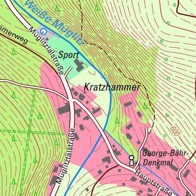 Staatsbetrieb Geobasisinformation und Vermessung Sachsen Löwenhain, Altenberg, Stadt (1:10,000 scale) digital map