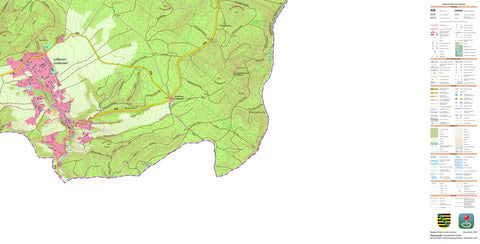 Staatsbetrieb Geobasisinformation und Vermessung Sachsen Lückendorf, Luftkurort, Oybin (1:10,000 scale) digital map