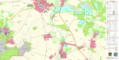 Staatsbetrieb Geobasisinformation und Vermessung Sachsen Luga, Neschwitz (1:10,000 scale) digital map