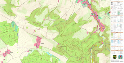 Staatsbetrieb Geobasisinformation und Vermessung Sachsen Lungkwitz, Kreischa (1:10,000 scale) digital map