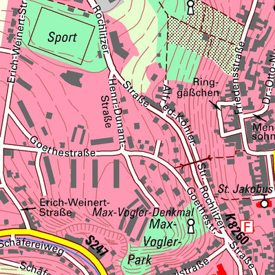 Staatsbetrieb Geobasisinformation und Vermessung Sachsen Lunzenau, Lunzenau, Stadt (1:10,000 scale) digital map