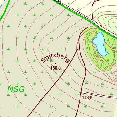 Staatsbetrieb Geobasisinformation und Vermessung Sachsen Lüptitz, Lossatal (1:10,000 scale) digital map