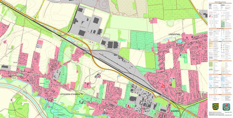 Staatsbetrieb Geobasisinformation und Vermessung Sachsen Lützschena-Stahmeln, Leipzig, Stadt (1:10,000 scale) digital map