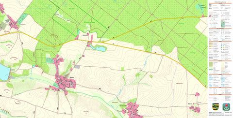 Staatsbetrieb Geobasisinformation und Vermessung Sachsen Mahlis, Wermsdorf (1:10,000 scale) digital map