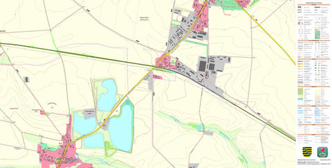 Staatsbetrieb Geobasisinformation und Vermessung Sachsen Malkwitz, Wermsdorf (1:10,000 scale) digital map