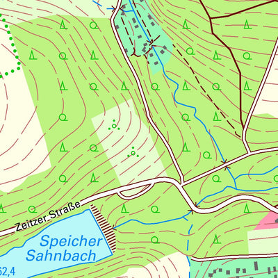 Staatsbetrieb Geobasisinformation und Vermessung Sachsen Mannichswalde, Crimmitschau, Stadt (1:10,000 scale) digital map