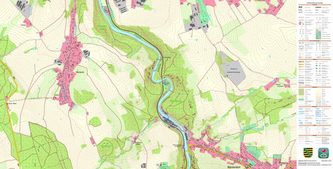 Staatsbetrieb Geobasisinformation und Vermessung Sachsen Marbach, Leubsdorf (1:10,000 scale) digital map