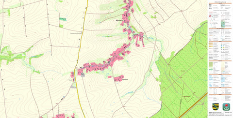 Staatsbetrieb Geobasisinformation und Vermessung Sachsen Marbach, Striegistal (1:10,000 scale) digital map