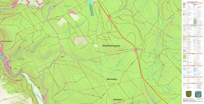 Staatsbetrieb Geobasisinformation und Vermessung Sachsen Marienberg, Marienberg, Stadt (1:10,000 scale) digital map