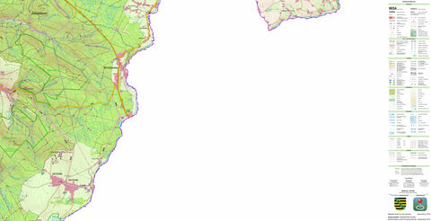 Staatsbetrieb Geobasisinformation und Vermessung Sachsen Marienberg, Marienberg, Stadt (1:25,000 scale) digital map