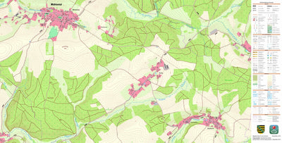 Staatsbetrieb Geobasisinformation und Vermessung Sachsen Marieney, Mühlental (1:10,000 scale) digital map