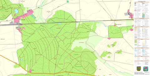 Staatsbetrieb Geobasisinformation und Vermessung Sachsen Mark Schönstädt, Lossatal (1:10,000 scale) digital map