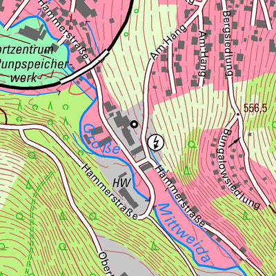 Staatsbetrieb Geobasisinformation und Vermessung Sachsen Markersbach, Raschau-Markersbach 1 (1:10,000 scale) digital map