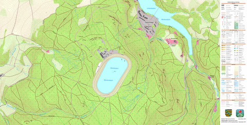 Staatsbetrieb Geobasisinformation und Vermessung Sachsen Markersbach, Raschau-Markersbach 2 (1:10,000 scale) digital map