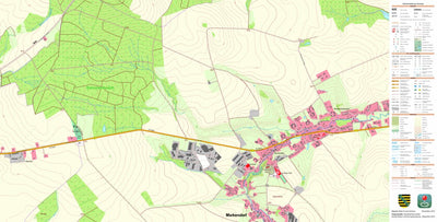 Staatsbetrieb Geobasisinformation und Vermessung Sachsen Markersdorf, Markersdorf (1:10,000 scale) digital map