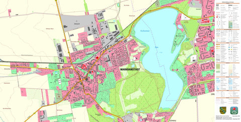 Staatsbetrieb Geobasisinformation und Vermessung Sachsen Markranstädt, Markranstädt, Stadt (1:10,000 scale) digital map