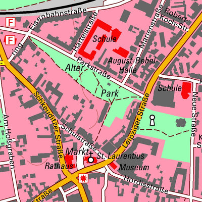 Staatsbetrieb Geobasisinformation und Vermessung Sachsen Markranstädt, Markranstädt, Stadt (1:10,000 scale) digital map