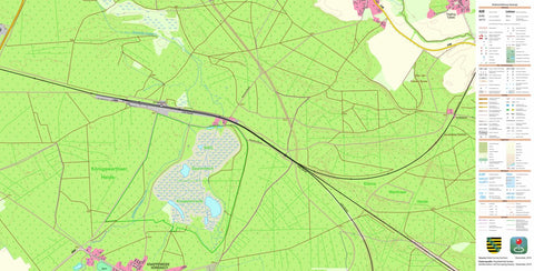 Staatsbetrieb Geobasisinformation und Vermessung Sachsen Maukendorf, Wittichenau, Stadt (1:10,000 scale) digital map