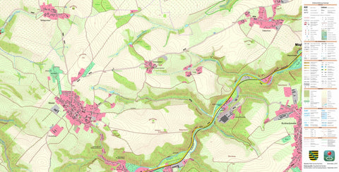 Staatsbetrieb Geobasisinformation und Vermessung Sachsen Maxen, Müglitztal (1:10,000 scale) digital map