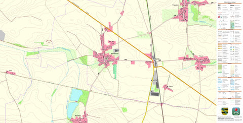 Staatsbetrieb Geobasisinformation und Vermessung Sachsen Mehltheuer, Hirschstein (1:10,000 scale) digital map