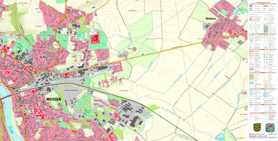 Staatsbetrieb Geobasisinformation und Vermessung Sachsen Meißen, Meißen, Stadt (1:10,000 scale) digital map
