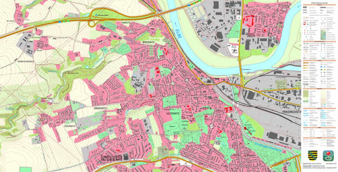 Staatsbetrieb Geobasisinformation und Vermessung Sachsen Merbitz/Podemus, Dresden, Stadt (1:10,000 scale) digital map