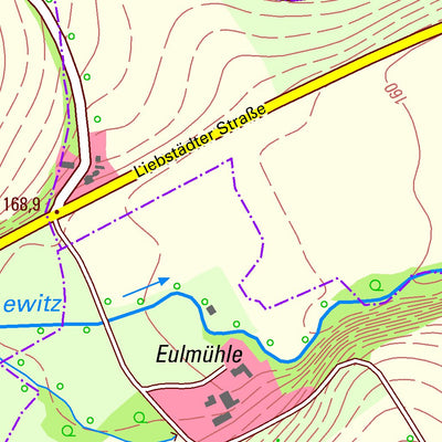 Staatsbetrieb Geobasisinformation und Vermessung Sachsen Meusegast, Dohna, Stadt (1:10,000 scale) digital map