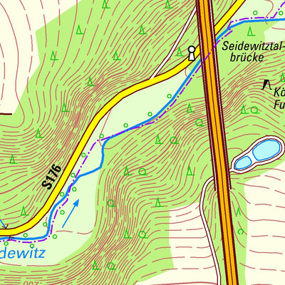 Staatsbetrieb Geobasisinformation und Vermessung Sachsen Meusegast, Dohna, Stadt (1:10,000 scale) digital map
