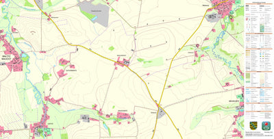 Staatsbetrieb Geobasisinformation und Vermessung Sachsen Meuselwitz, Reichenbach/O.L., Stadt (1:10,000 scale) digital map