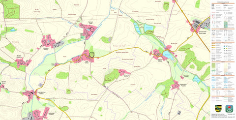Staatsbetrieb Geobasisinformation und Vermessung Sachsen Milkwitz, Radibor (1:10,000 scale) digital map