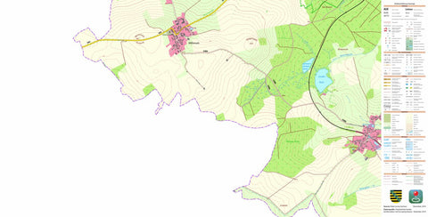Staatsbetrieb Geobasisinformation und Vermessung Sachsen Mißlareuth, Weischlitz 1 (1:10,000 scale) digital map