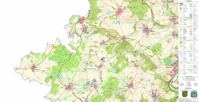 Staatsbetrieb Geobasisinformation und Vermessung Sachsen Mißlareuth, Weischlitz (1:25,000 scale) digital map