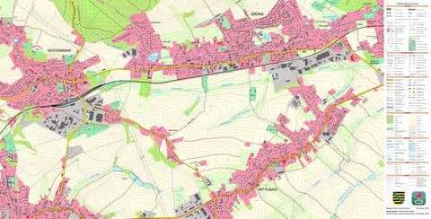 Staatsbetrieb Geobasisinformation und Vermessung Sachsen Mittelbach, Chemnitz, Stadt (1:10,000 scale) digital map
