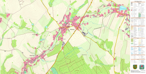 Staatsbetrieb Geobasisinformation und Vermessung Sachsen Mittelsaida, Großhartmannsdorf (1:10,000 scale) digital map