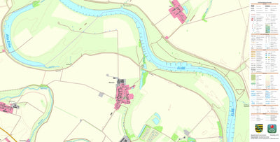 Staatsbetrieb Geobasisinformation und Vermessung Sachsen Mockritz, Elsnig (1:10,000 scale) digital map
