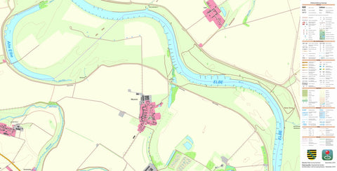 Staatsbetrieb Geobasisinformation und Vermessung Sachsen Mockritz, Elsnig (1:10,000 scale) digital map