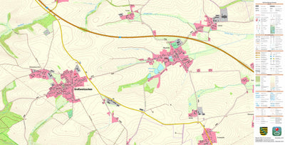 Staatsbetrieb Geobasisinformation und Vermessung Sachsen Mockritz, Großweitzschen (1:10,000 scale) digital map