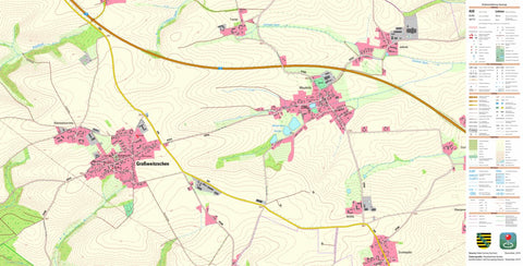Staatsbetrieb Geobasisinformation und Vermessung Sachsen Mockritz, Großweitzschen (1:10,000 scale) digital map