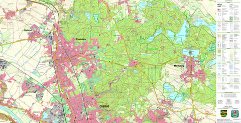 Staatsbetrieb Geobasisinformation und Vermessung Sachsen Moritzburg, Moritzburg (1:25,000 scale) digital map