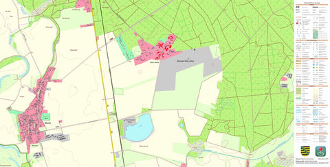 Staatsbetrieb Geobasisinformation und Vermessung Sachsen Mörtitz, Doberschütz (1:10,000 scale) digital map