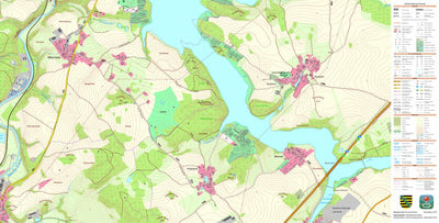 Staatsbetrieb Geobasisinformation und Vermessung Sachsen Möschwitz, Pöhl (1:10,000 scale) digital map