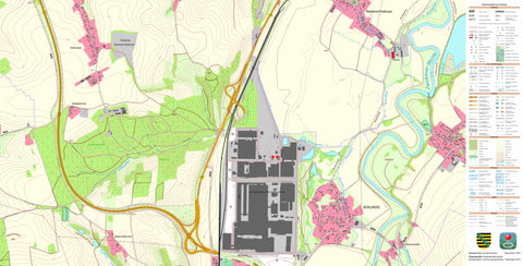 Staatsbetrieb Geobasisinformation und Vermessung Sachsen Mosel, Zwickau, Stadt (1:10,000 scale) digital map