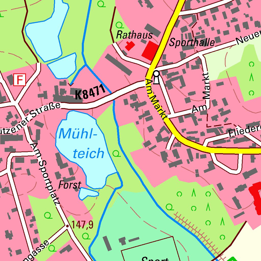 Mücka, Mücka (1:10,000 scale) Map by Staatsbetrieb Geobasisinformation ...