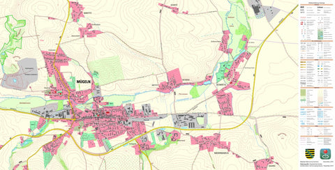 Staatsbetrieb Geobasisinformation und Vermessung Sachsen Mügeln, Mügeln, Stadt (1:10,000 scale) digital map