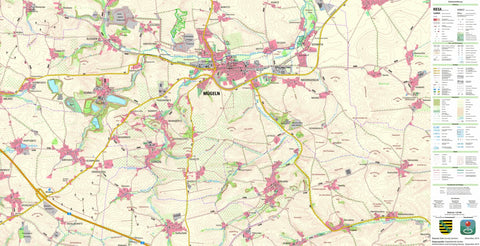 Staatsbetrieb Geobasisinformation und Vermessung Sachsen Mügeln, Mügeln, Stadt (1:25,000 scale) digital map