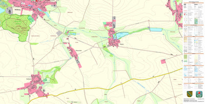 Staatsbetrieb Geobasisinformation und Vermessung Sachsen Müglenz, Lossatal (1:10,000 scale) digital map