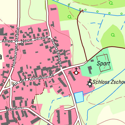 Staatsbetrieb Geobasisinformation und Vermessung Sachsen Müglenz, Lossatal (1:10,000 scale) digital map